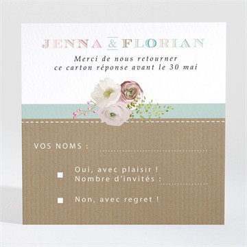 Carton réponse mariage naturel
