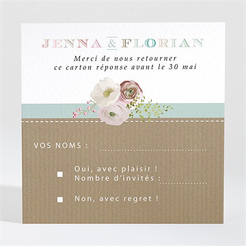 Carton réponse mariage naturel