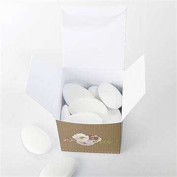 Boîte de dragées mariage naturel - Intérieur de la boîte