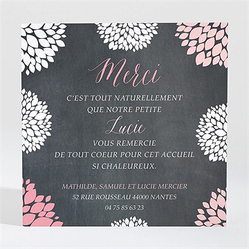 Remerciement naissance danse de photos sur ardoise