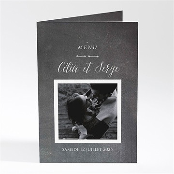 Menu mariage annonce ardoisée