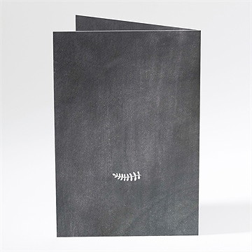 Menu mariage annonce ardoisée - Dos du menu