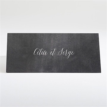 Marque-place mariage annonce ardoisée - Dos du marque-place