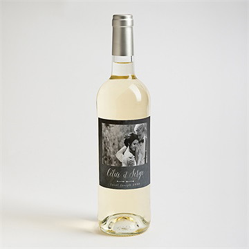 Etiquette de bouteille mariage annonce ardoisée - Mise en situation