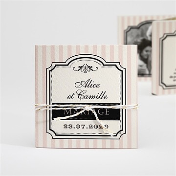 Faire-part mariage ambiance rétro