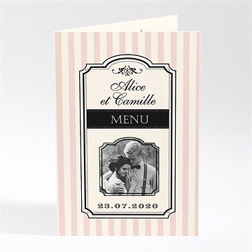 Menu mariage ambiance rétro