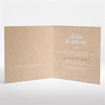 Faire-part mariage reportage photo - Intérieur du faire-part