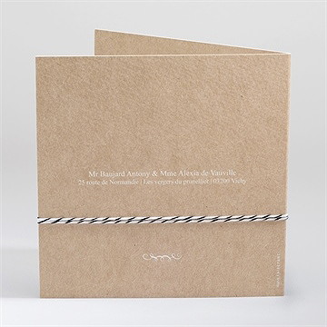 Faire-part mariage reportage photo - Dos du faire-part