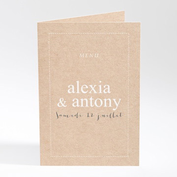 Menu mariage reportage photo