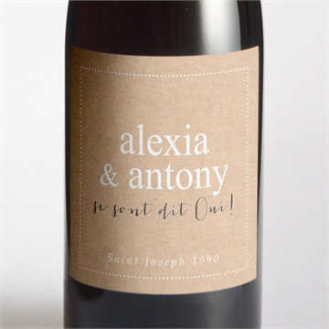 Etiquette de bouteille mariage reportage photo