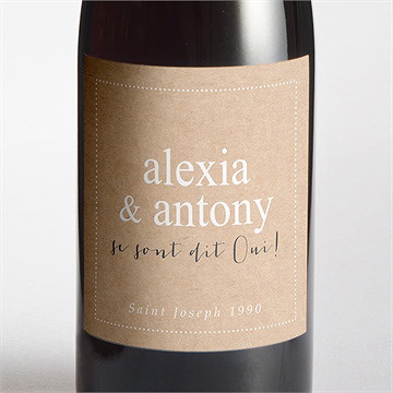 Etiquette de bouteille mariage reportage photo