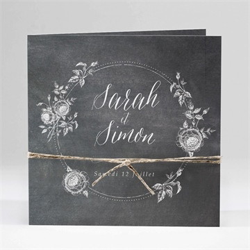 Faire-part mariage ardoise originale