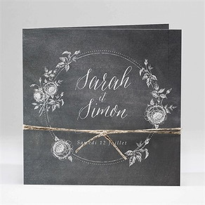 Faire-part mariage ardoise originale