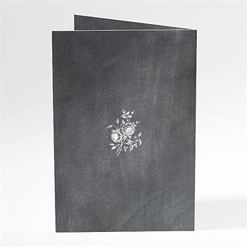 Menu mariage ardoise originale - Dos du menu