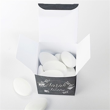 Boîte de dragées mariage ardoise originale - Intérieur de la boîte