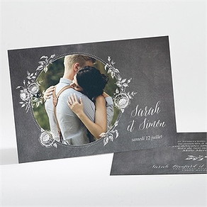 Remerciement mariage ardoise originale