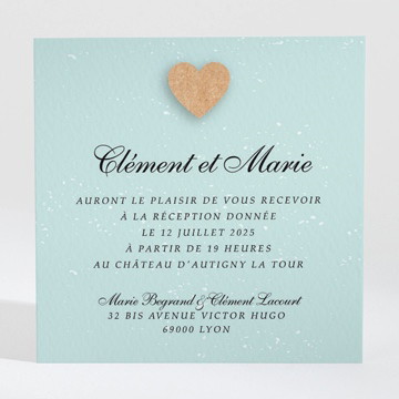 Carton d'invitation mariage notre roman photo
