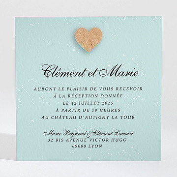 Carton d'invitation mariage notre roman photo