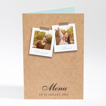 Menu mariage notre roman photo