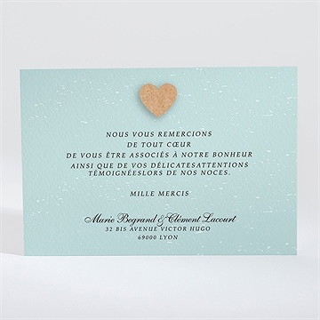 Remerciement mariage notre roman photo - Dos de la carte