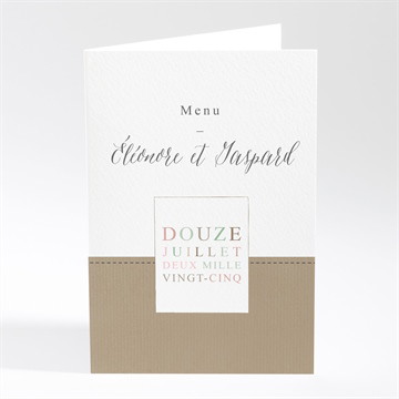 Menu mariage kraft et ficelle