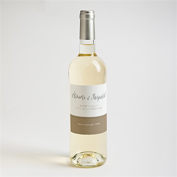 Etiquette de bouteille mariage kraft et ficelle - Mise en situation