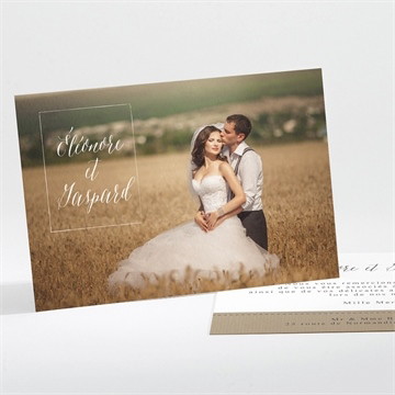 Remerciement mariage kraft et ficelle