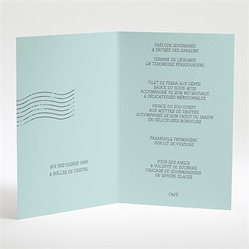 Menu mariage ecrire notre histoire - Intérieur du menu