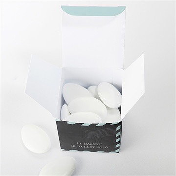 Boîte de dragées mariage ecrire notre histoire - Intérieur de la boîte