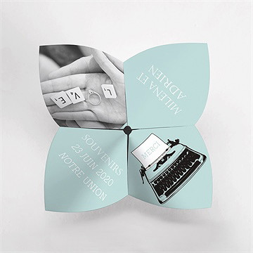 Remerciement mariage ecrire notre histoire - Vue de dessus