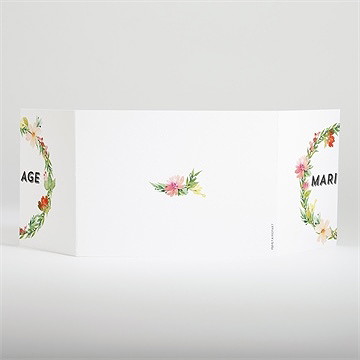 Faire-part mariage fleurs et champetre - Dos du faire-part