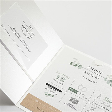 Faire-part mariage bonheur - Détail du faire-part