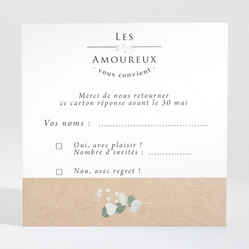 Carton réponse mariage bonheur