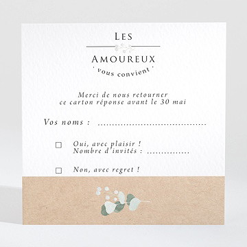 Carton réponse mariage bonheur