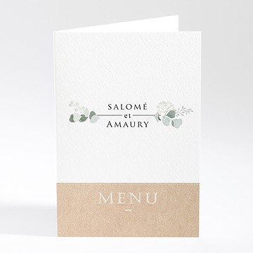 Menu mariage bonheur