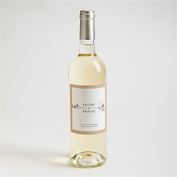 Etiquette de bouteille mariage bonheur - Mise en situation