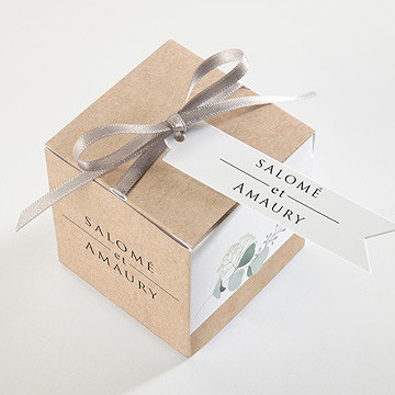 Boîte de dragées mariage bonheur - Dessus de la boîte