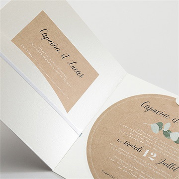 Faire-part mariage bel eucalyptus - Détail du faire-part