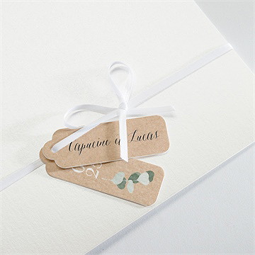 Faire-part mariage bel eucalyptus - Détail de la pochette