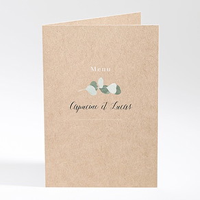Menu mariage bel eucalyptus