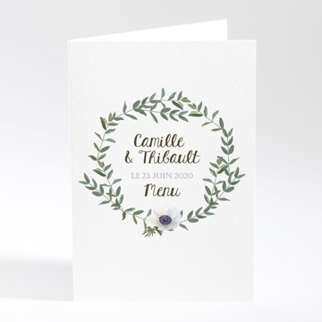 Menu mariage couronne d'olivier