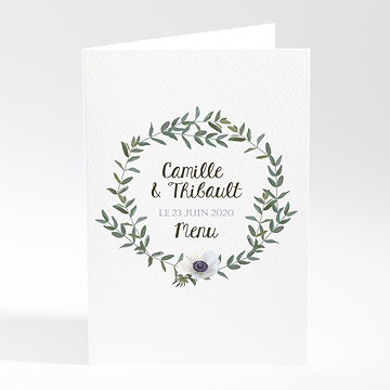 Menu mariage couronne d'olivier