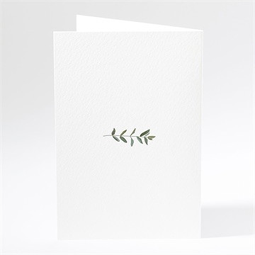 Menu mariage couronne d'olivier - Dos du menu