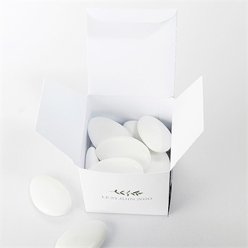 Boîte de dragées mariage couronne d'olivier - Intérieur de la boîte