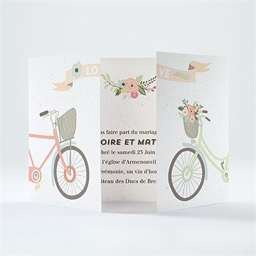 Faire-part mariage en tandem