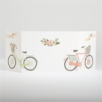 Faire-part mariage en tandem - Dos du faire-part