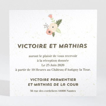 Carton d'invitation mariage en tandem