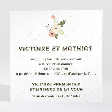 Carton d'invitation mariage en tandem