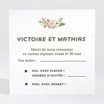 Carton réponse mariage en tandem