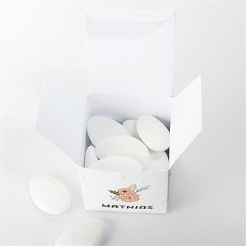 Boîte de dragées mariage en tandem - Intérieur de la boîte